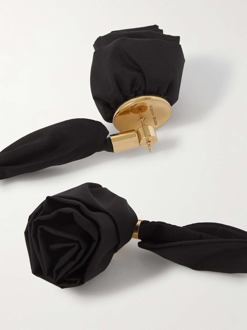 Rose gold-tone satin earrings 3