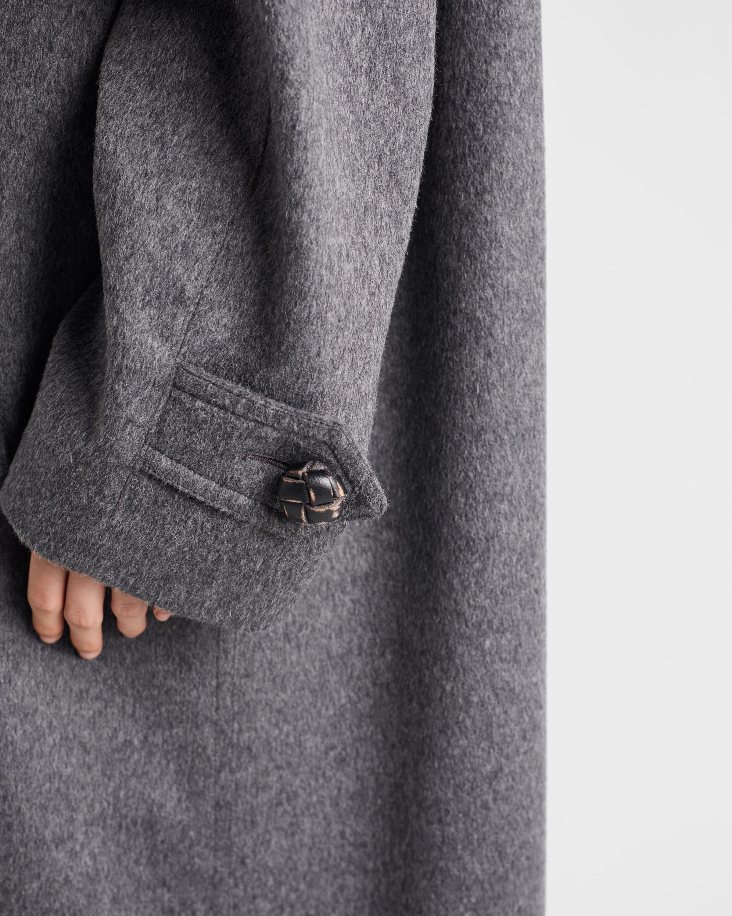 Single-breasted double loden cloth coat - 4