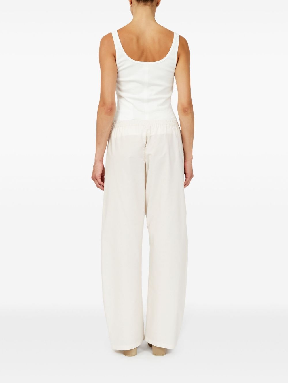 cotton flared trousers - 4