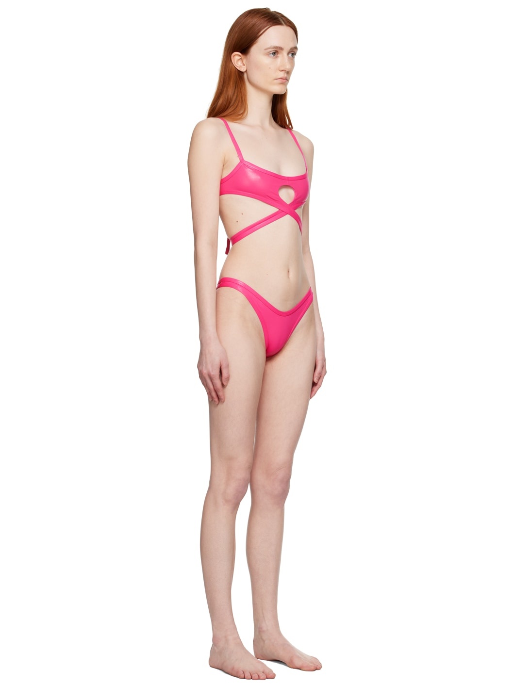 Pink Cutout Bikini - 2