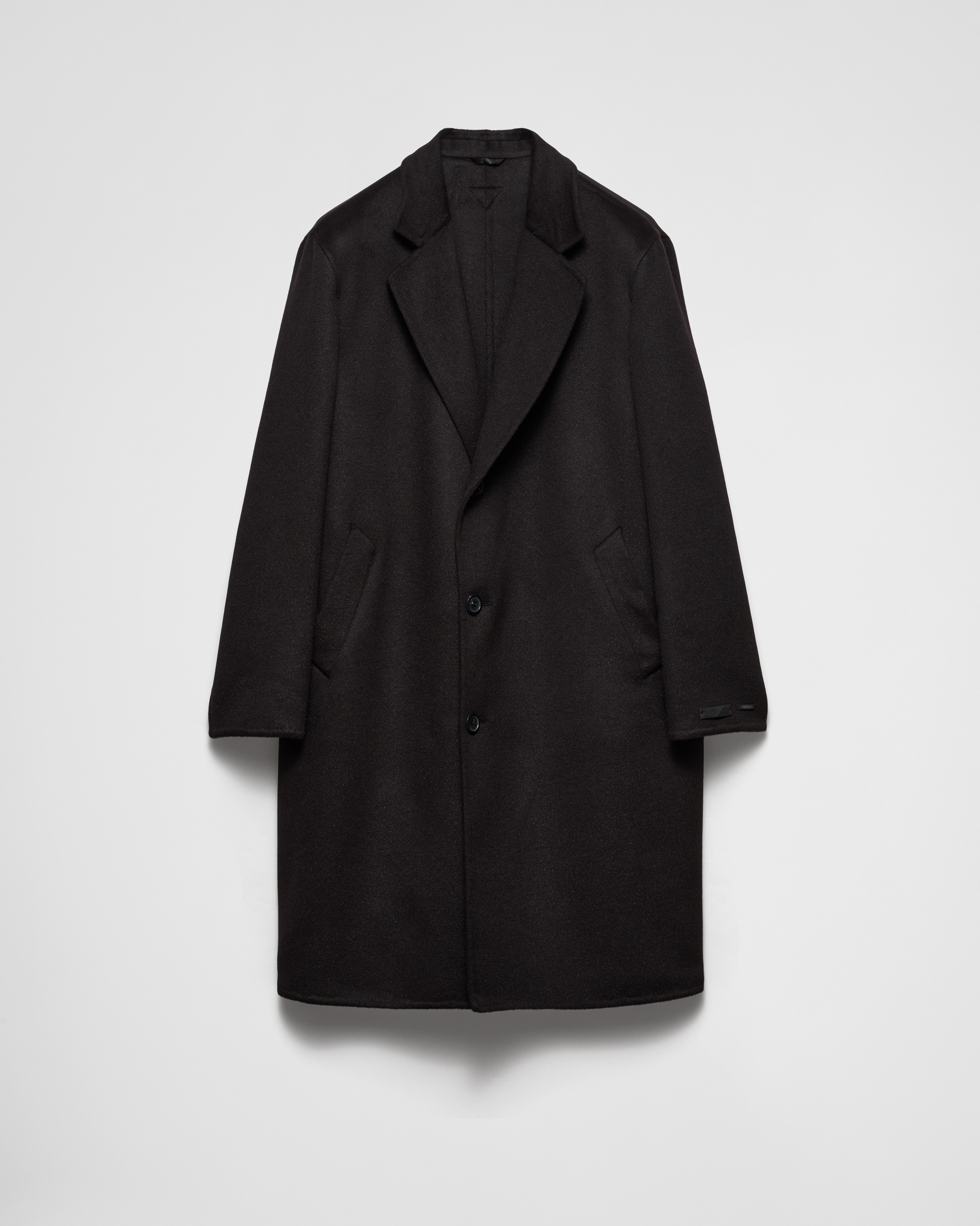 Single-breasted wool blend coat - 1