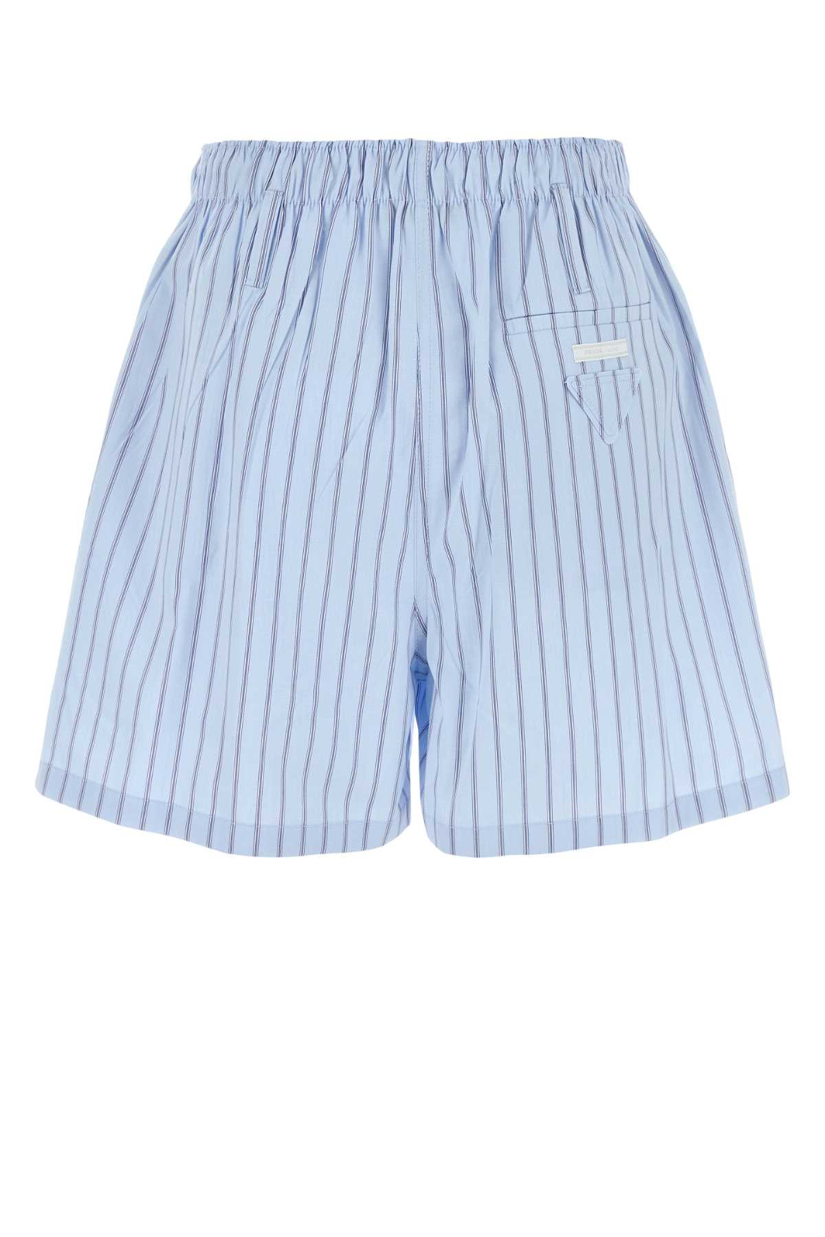 Prada Women Embroidered Poplin Shorts - 2