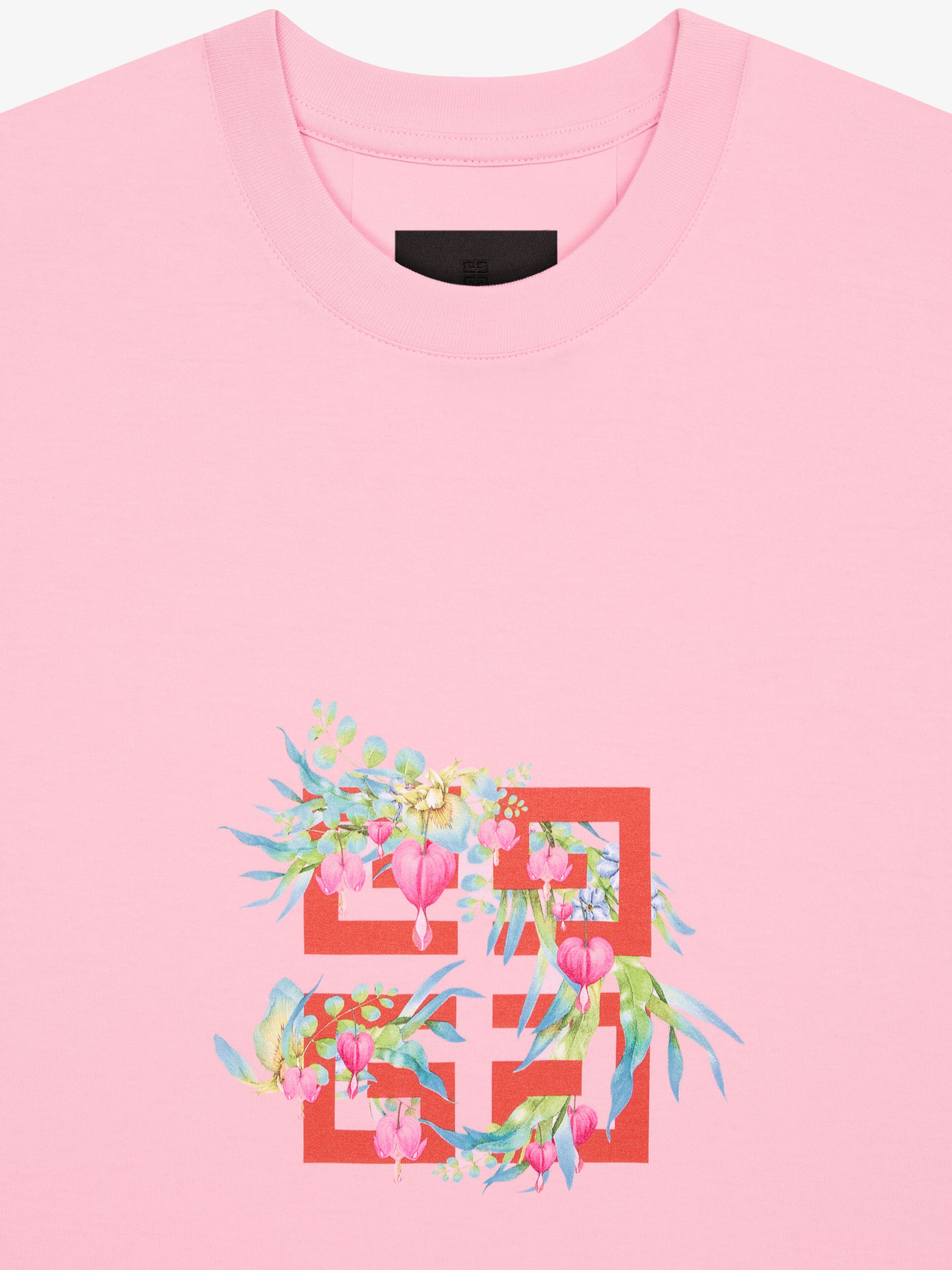 T-SHIRT IN COTTON WITH 4G FLOWERS PRINT - 2