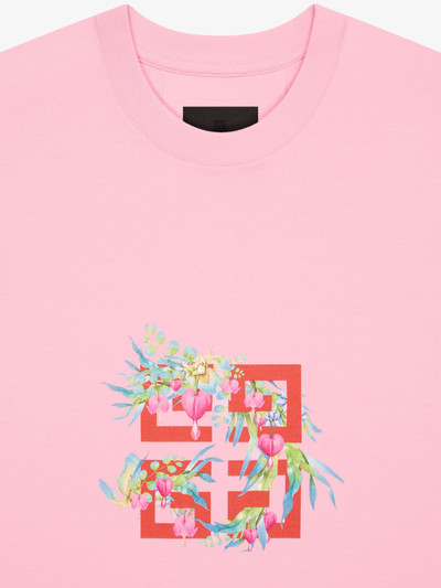 Givenchy T-SHIRT IN COTTON WITH 4G FLOWERS PRINT outlook