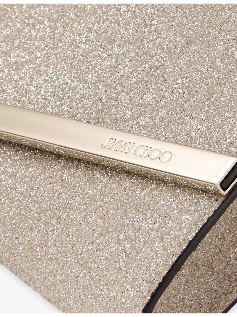 JIMMY CHOO Emmie Glitter Woven Clutch Bag outlook