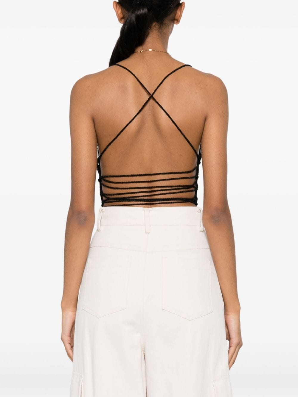 crochet cropped top - 4