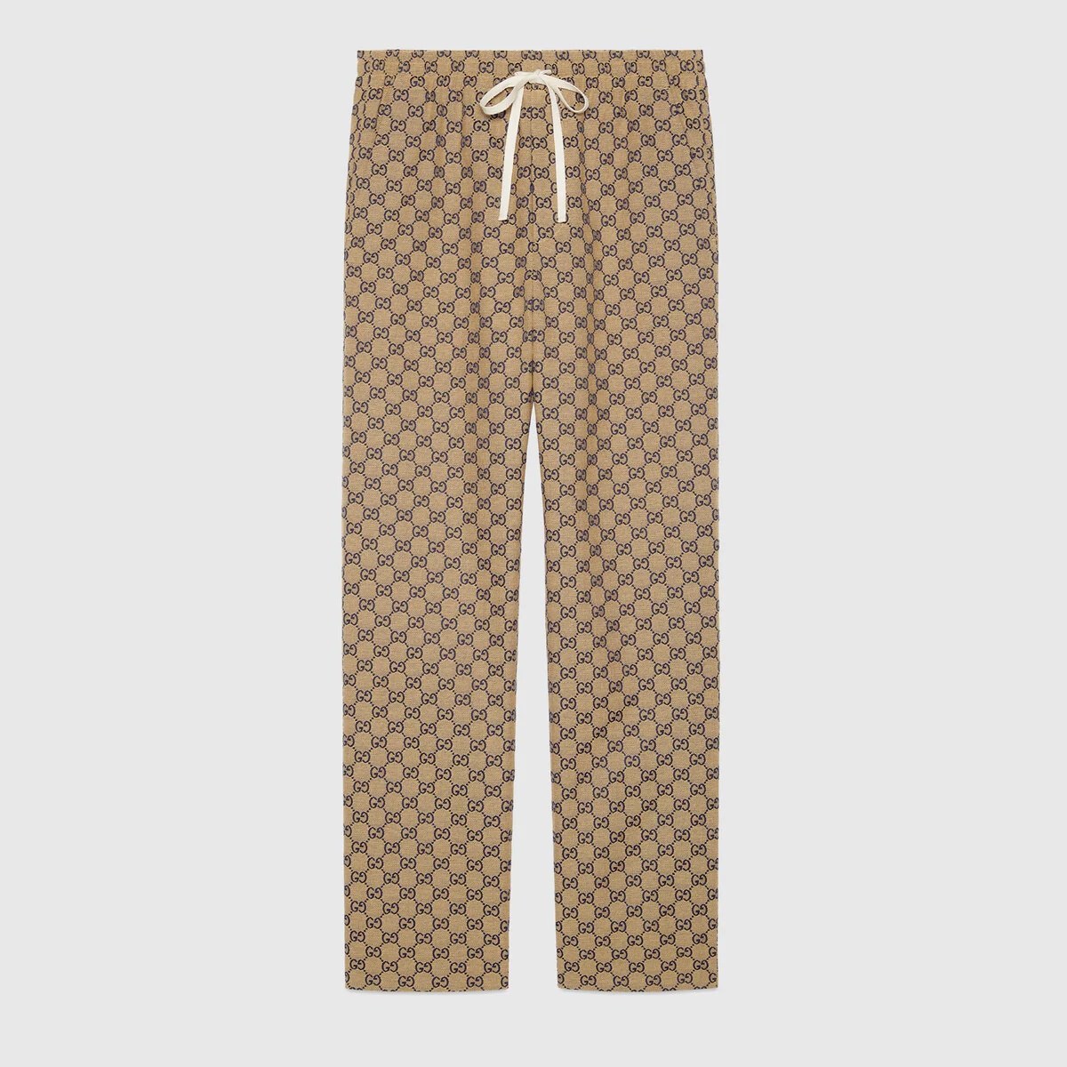 GG canvas pant with leather Interlocking G - 1