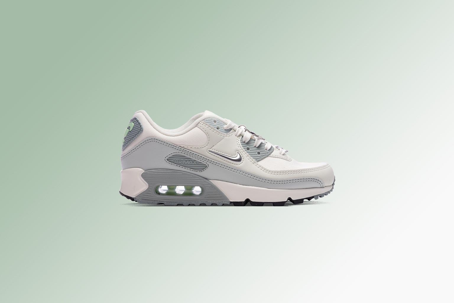 WOMEN'S AIR MAX 90 SE - SAIL/METALLIC SILVER/SEA GLASS - 5