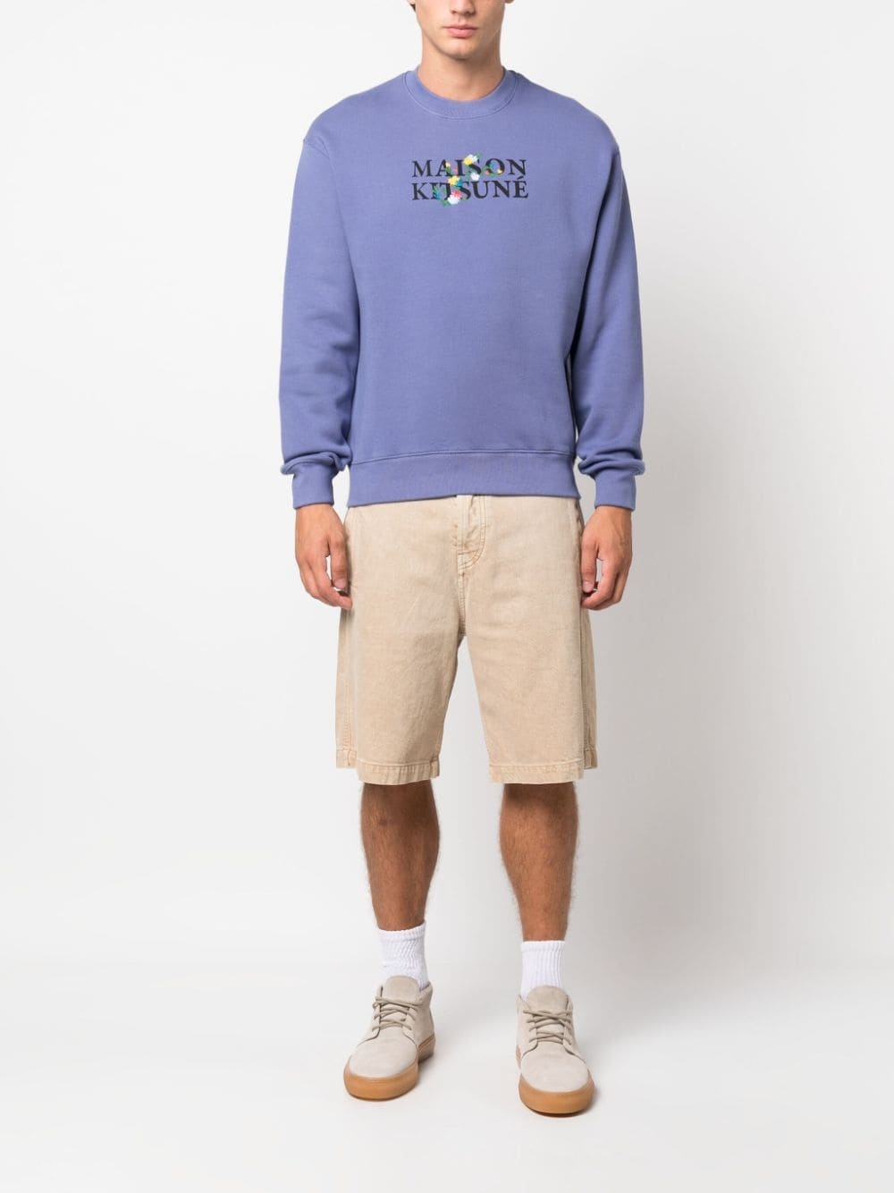 logo-print jersey sweatshirt - 2