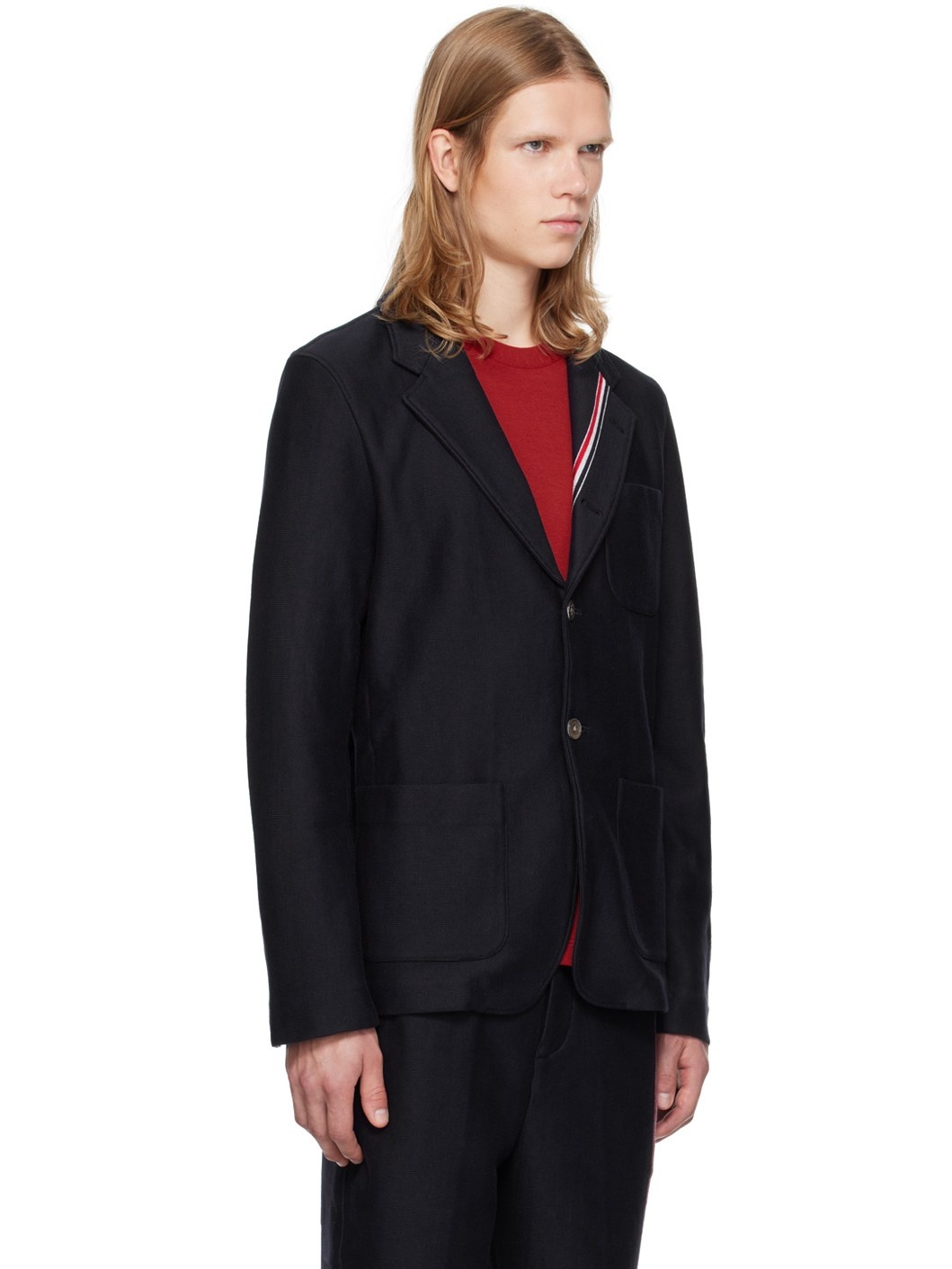 Navy Sack Blazer - 4