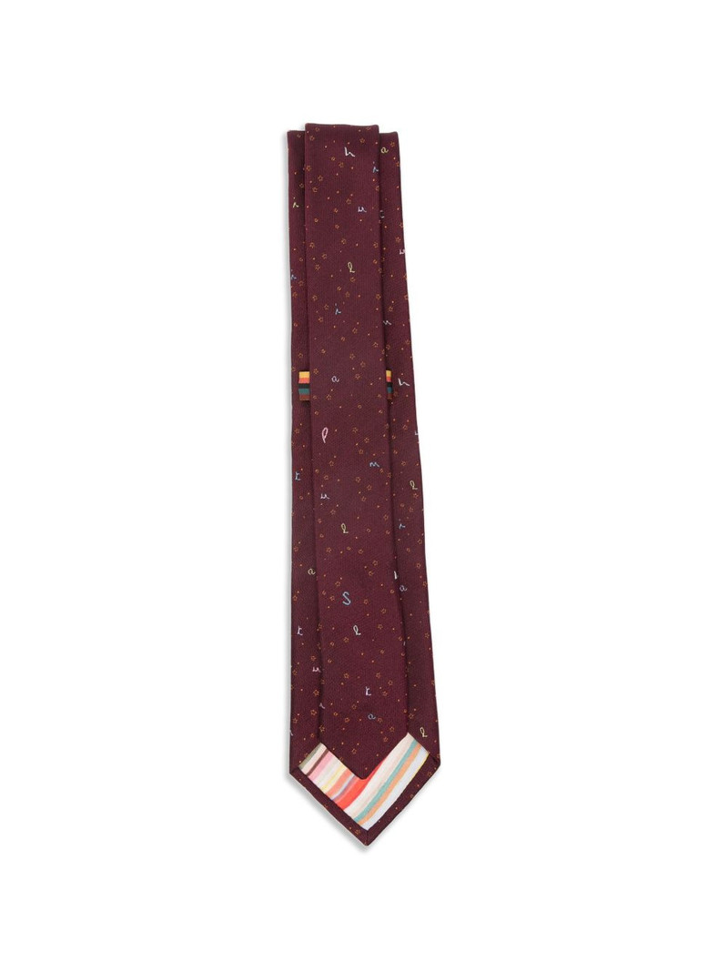 Paul Smith star logo silk tie outlook