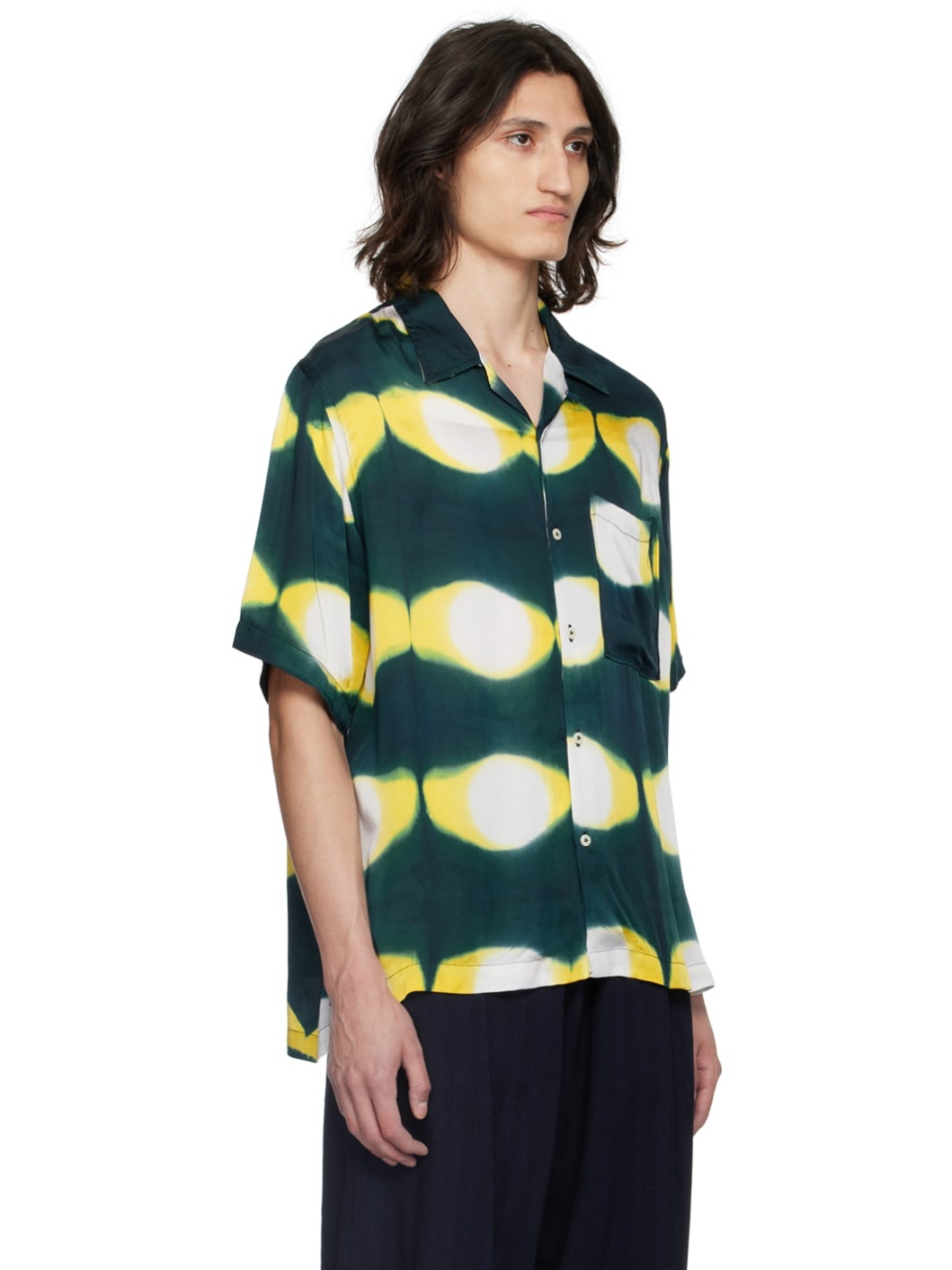 Green & Yellow Hand-Dyed Shirt - 2