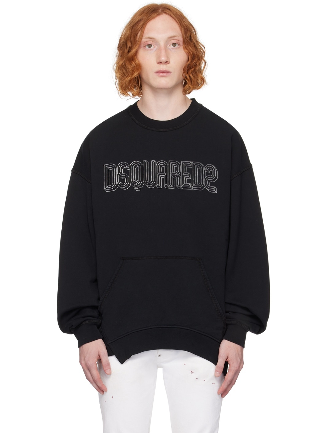 Black Bonded Sweatshirt - 1