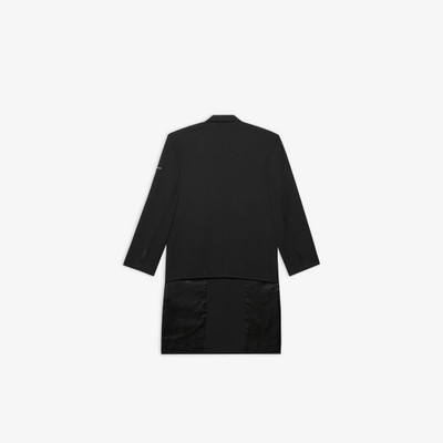 BALENCIAGA Men's Hybrid Blazer Coat in Black outlook