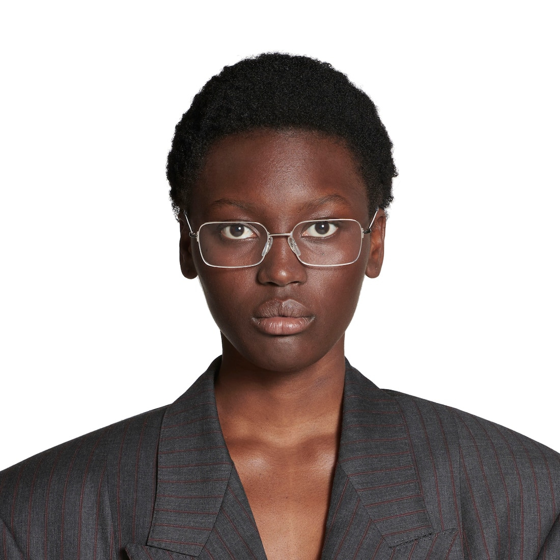 Invisible Rectangle Sunglasses  in Silver - 6