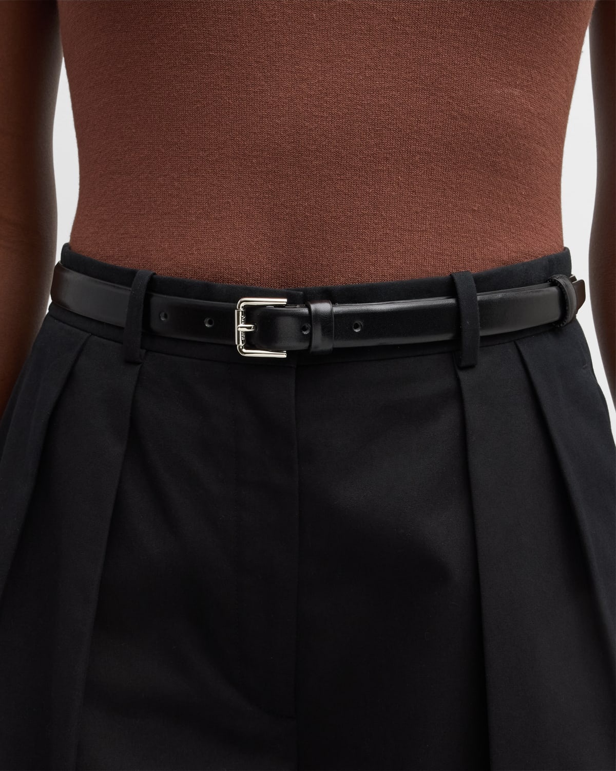 Patent Leather Skinny Belt - 2