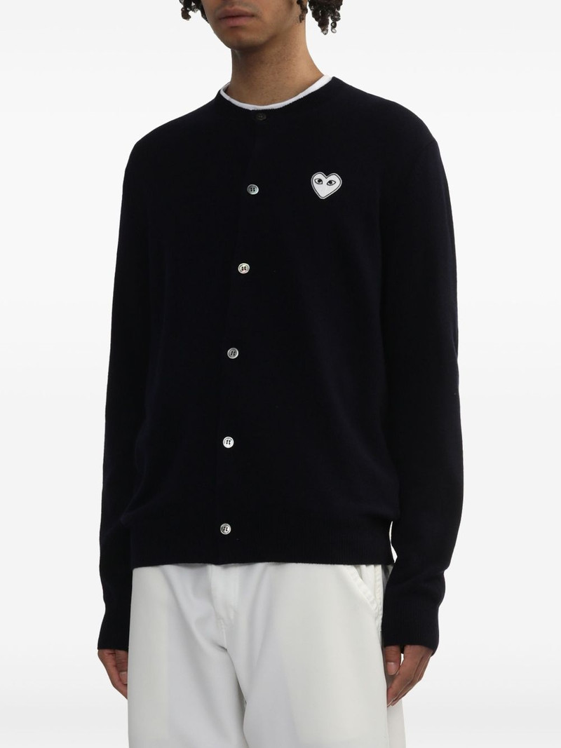 Comme des Garçons PLAY heart-appliqué cardigan outlook