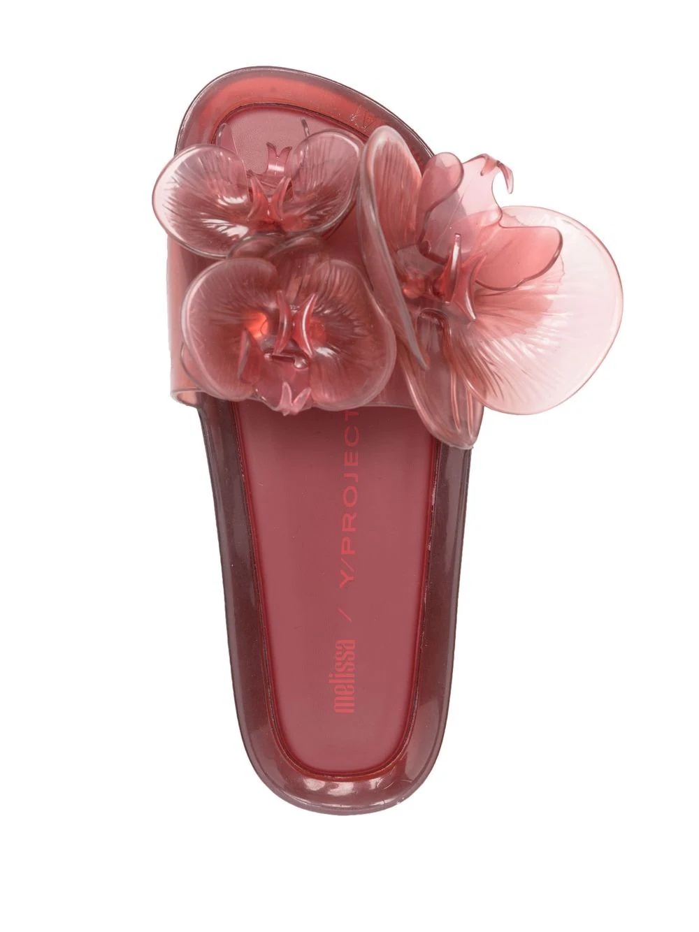 floral-appliqué flat slides - 4