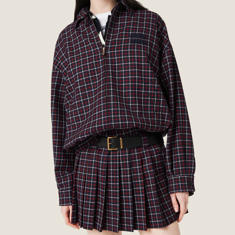 Checked wool miniskirt 4