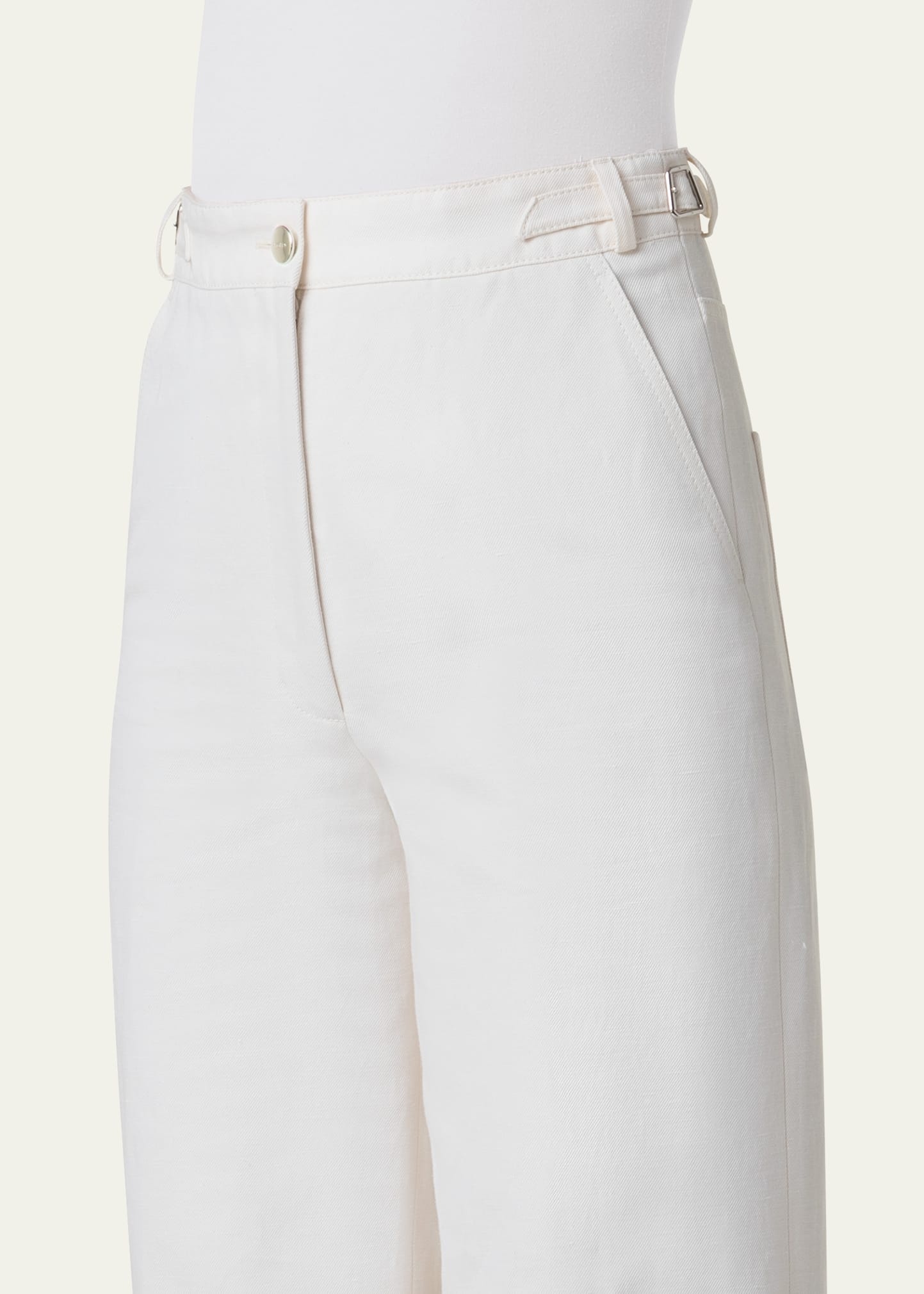 Finnian Wide Leg Cotton Stretch Denim Pants - 5