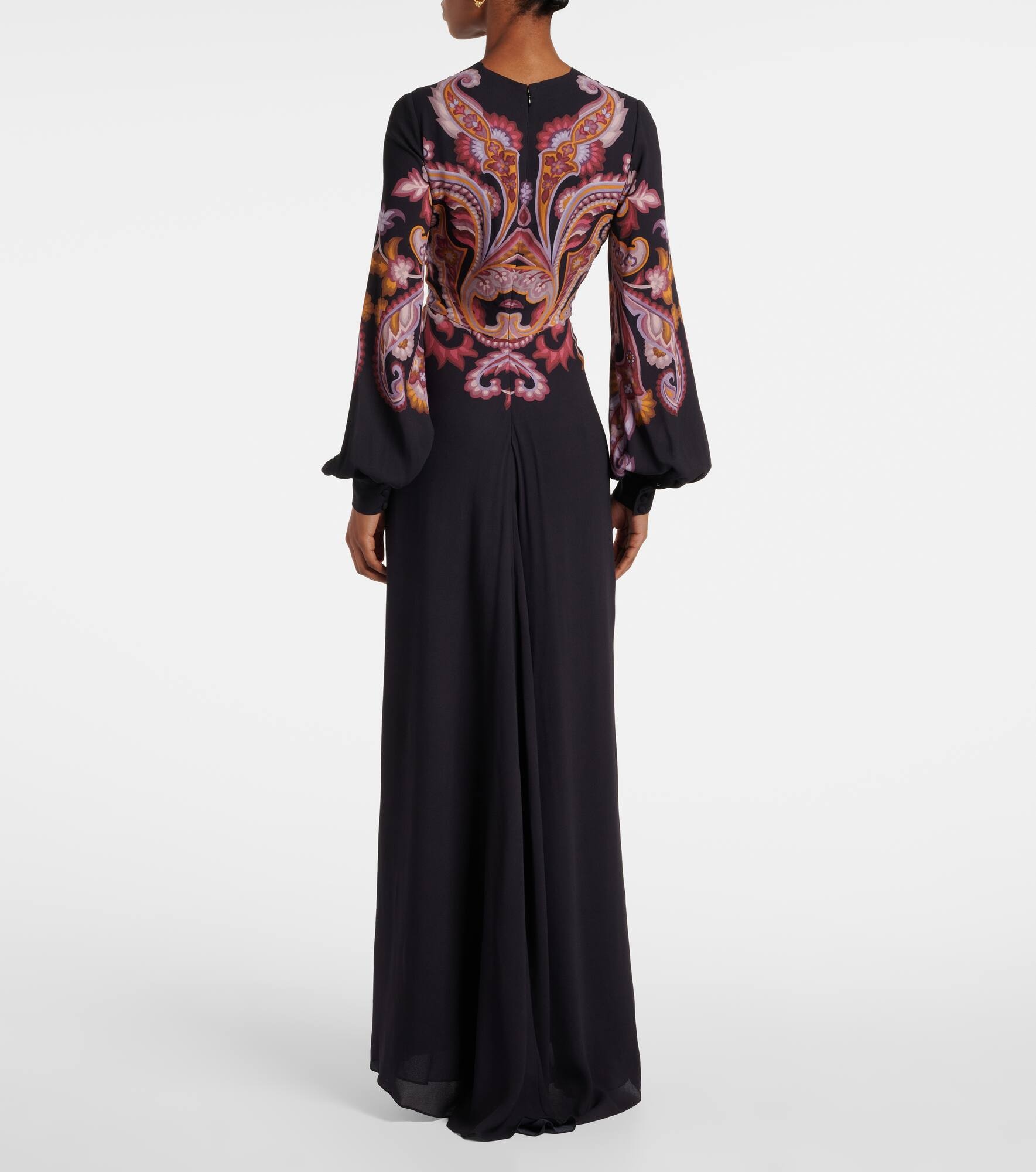 Paisley sablé maxi dress - 3
