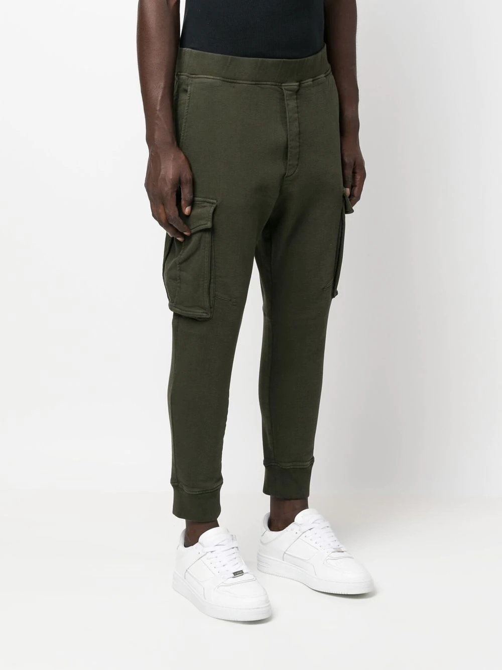 slip-on cargo-pocket track pants - 3