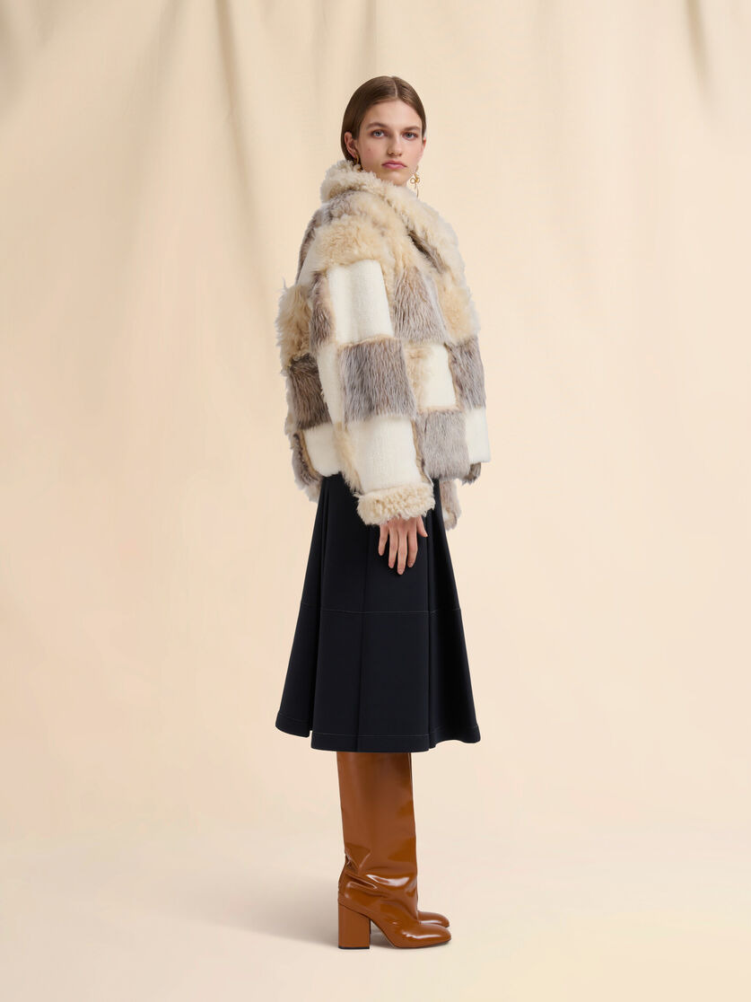 OAT MOULINÉ WOOL SWEATER WITH MARNI MENDING - 6