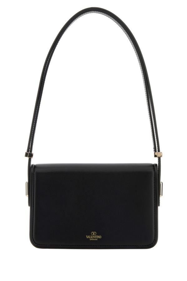 Black leather VLogo crossbody bag - 3