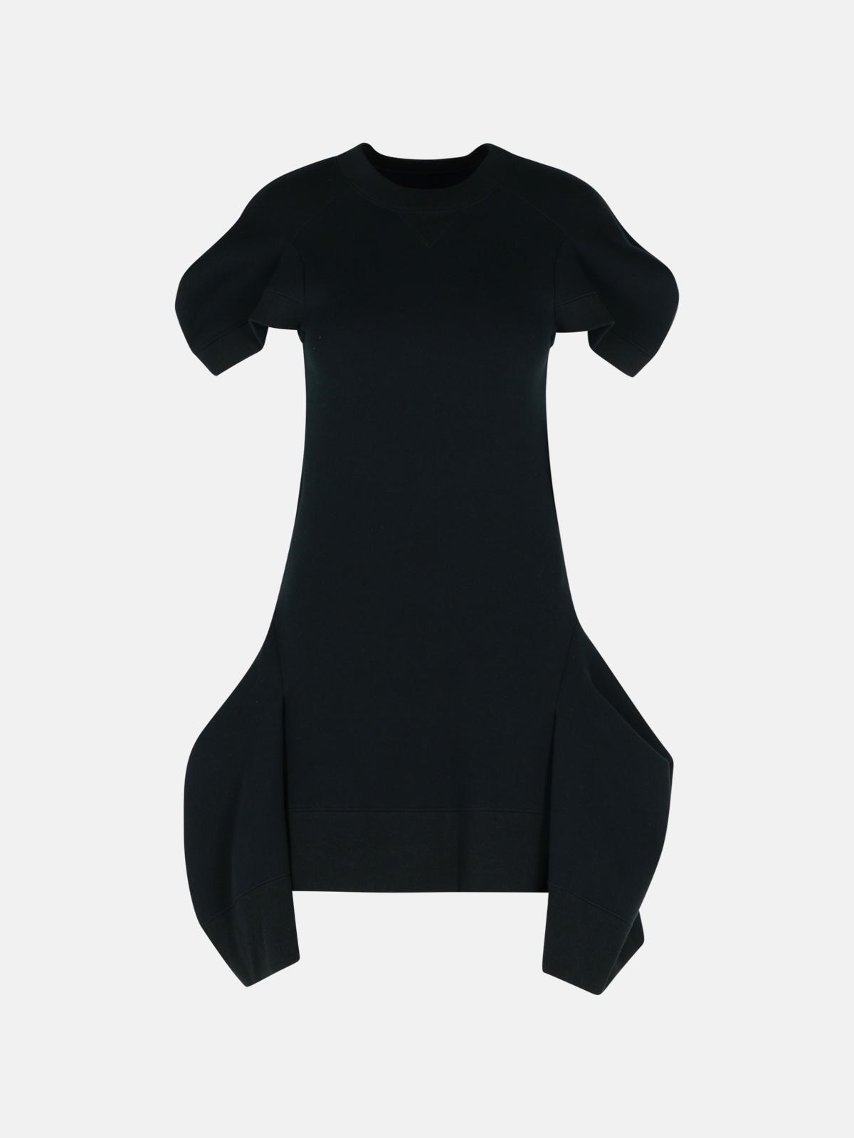 sacai BLACK COTTON BLEND DRESS | lungolivigno | REVERSIBLE