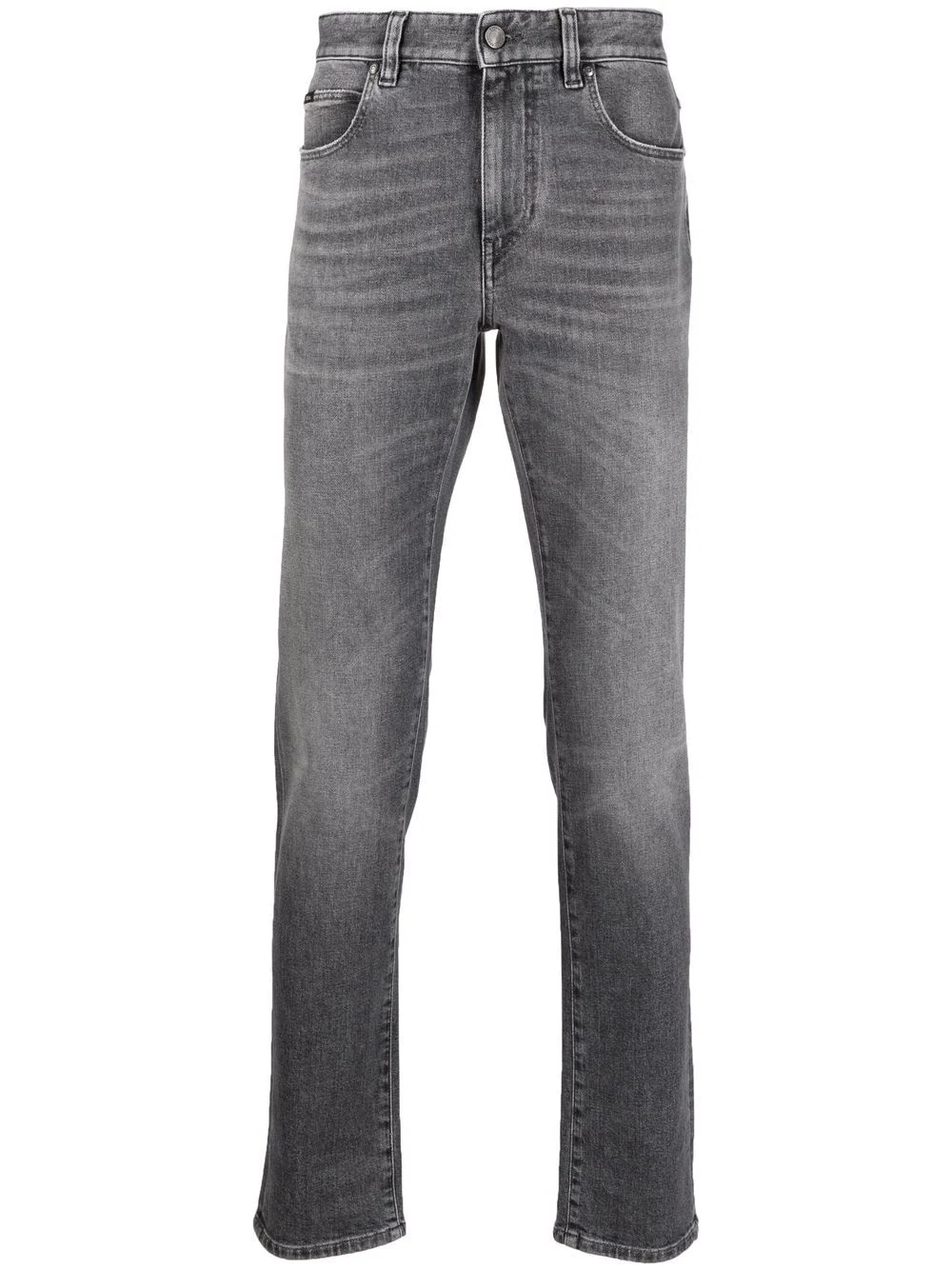 mid-rise straight leg jeans - 1