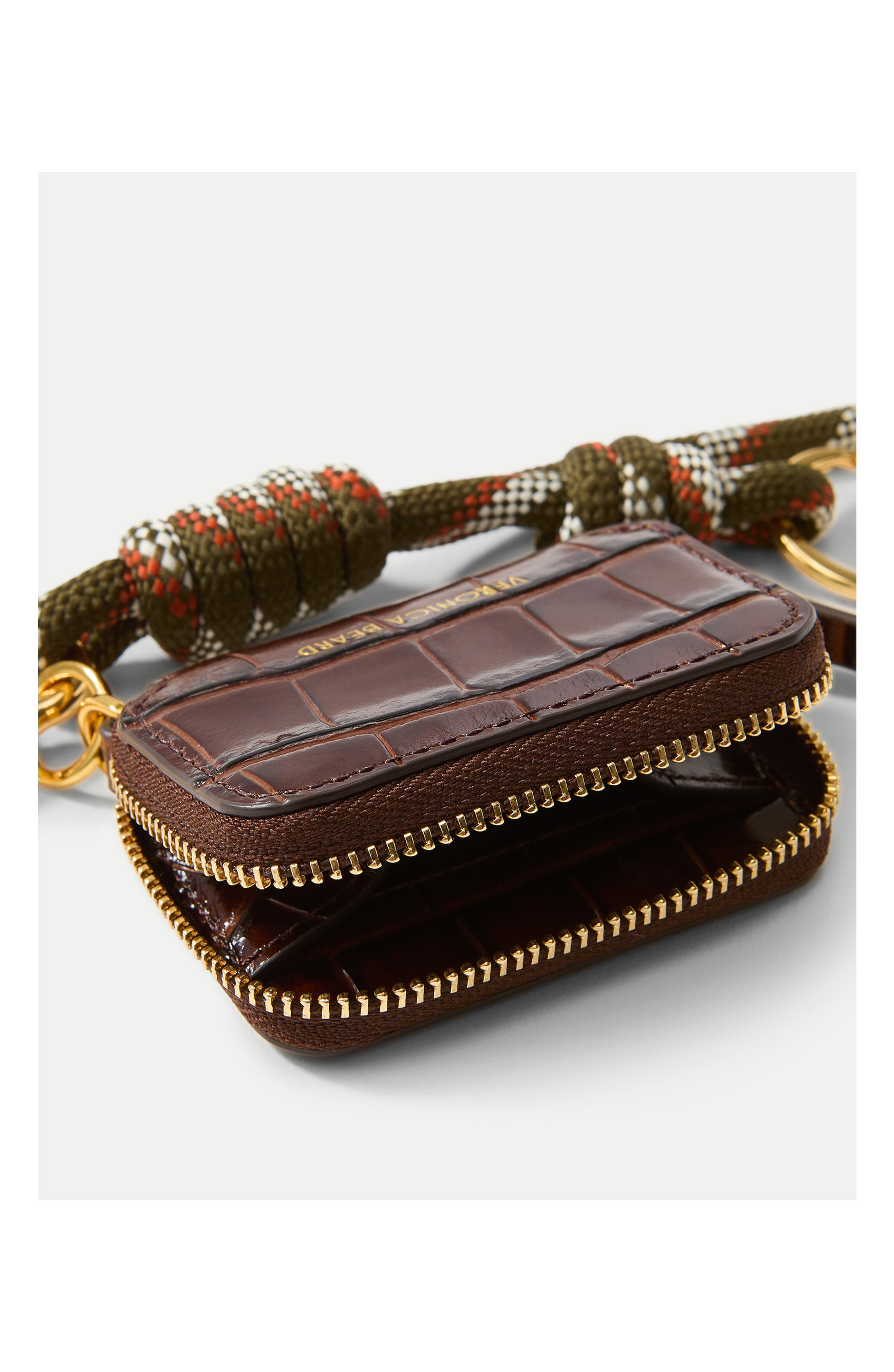 Veronica Beard Croc Zip Pouch Bag Charm in Chestnut Multi at Nordstrom - 2