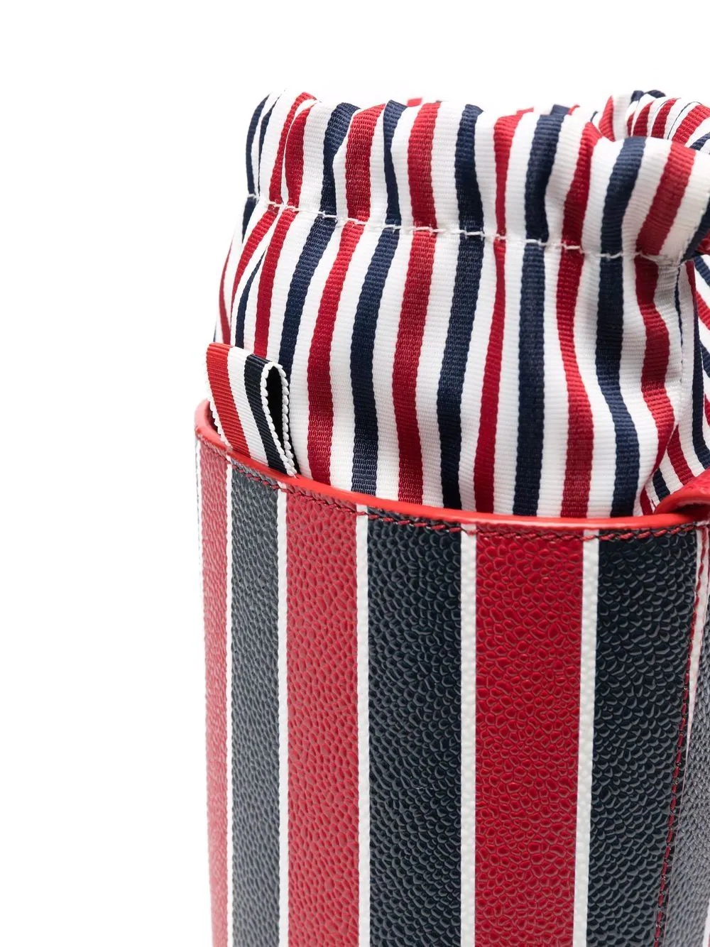 mini RWB-Stripe lining bucket bag - 4