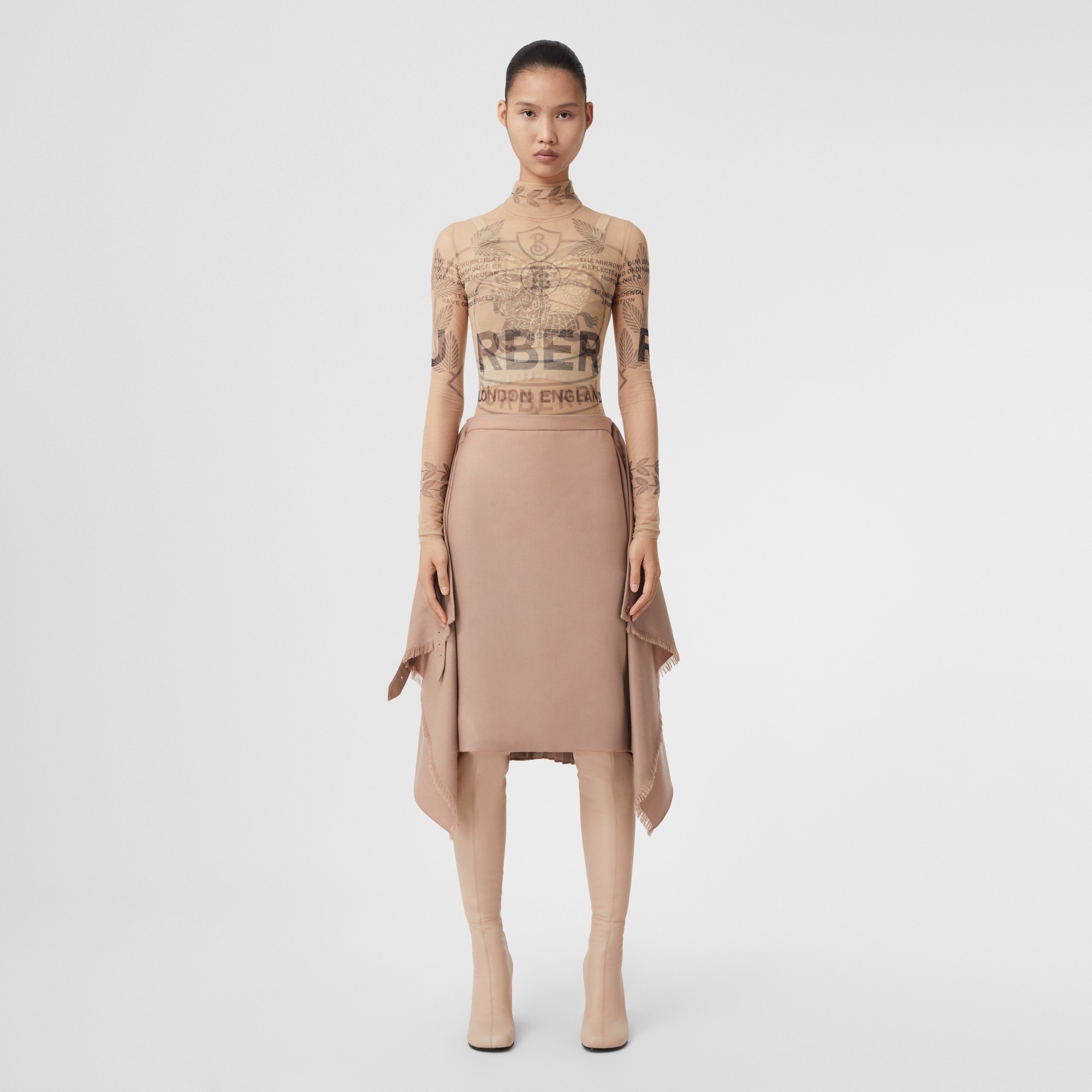Pleated Panel Wool Kilt - 2