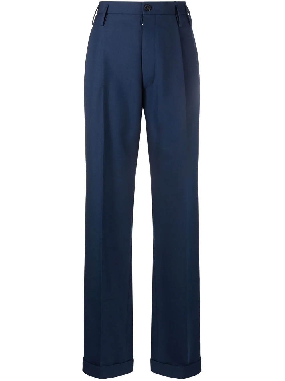 high-waist straight trousers - 1