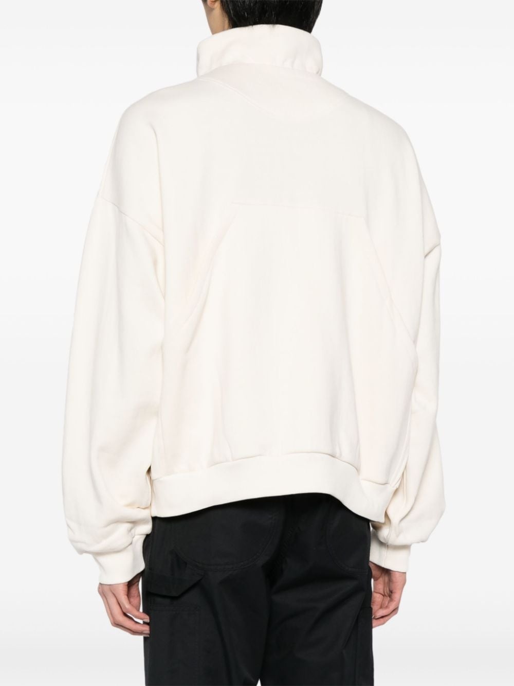 cotton fleece bomber jacket - 4