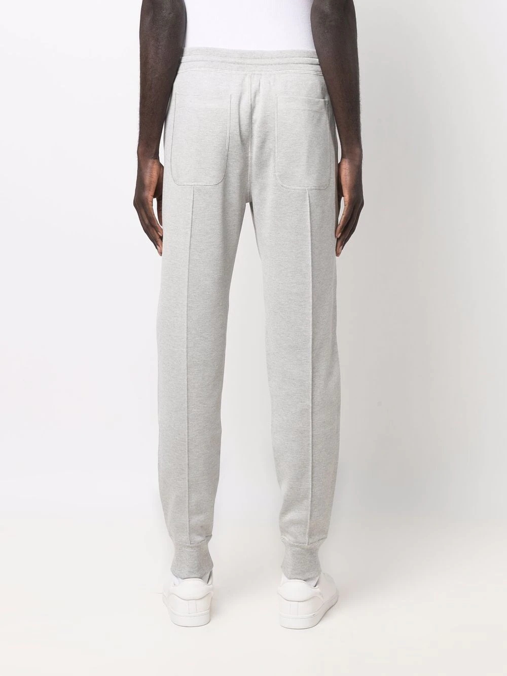 cotton-silk blend track pants - 4