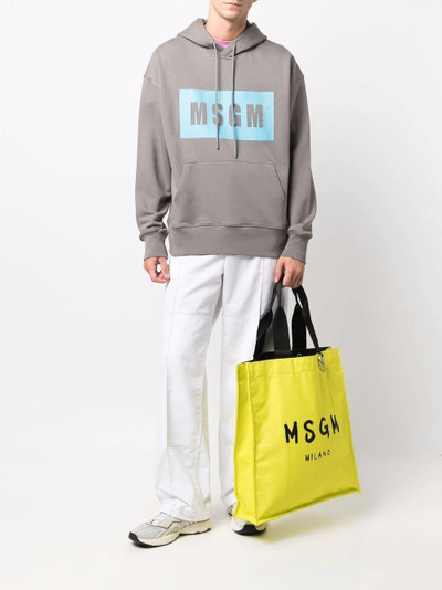 MSGM large logo-print tote bag outlook