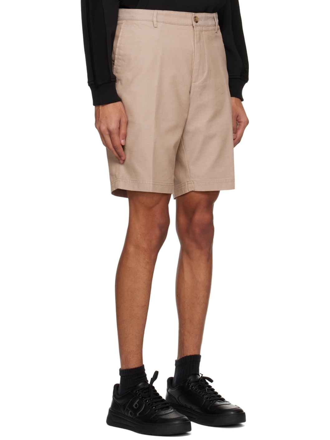 Beige Slim-Fit Shorts - 2