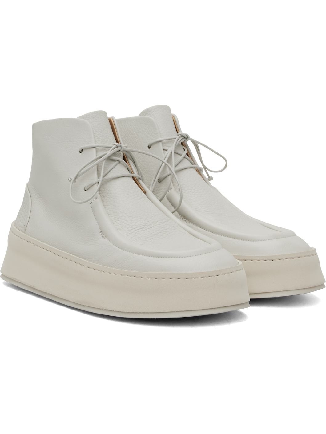 SSENSE Exclusive White Cassapana Ankle Boots - 4