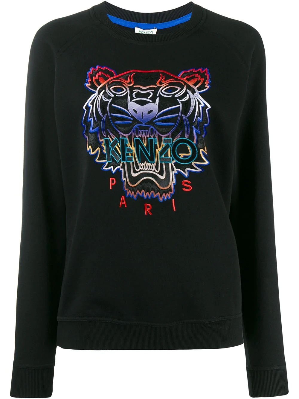 tiger embroidered sweatshirt - 1