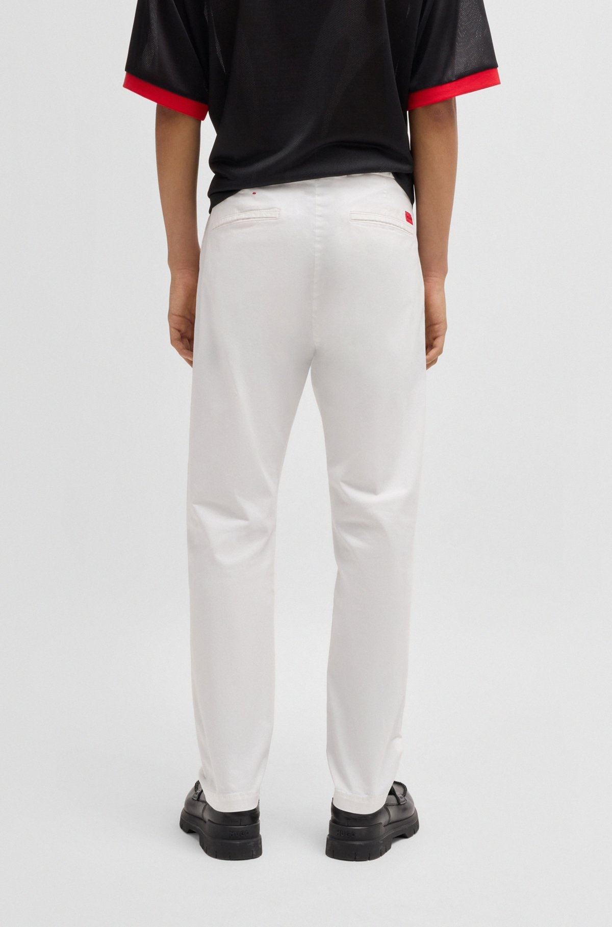 SLIM-FIT TROUSERS IN STRETCH-COTTON GABARDINE - 4