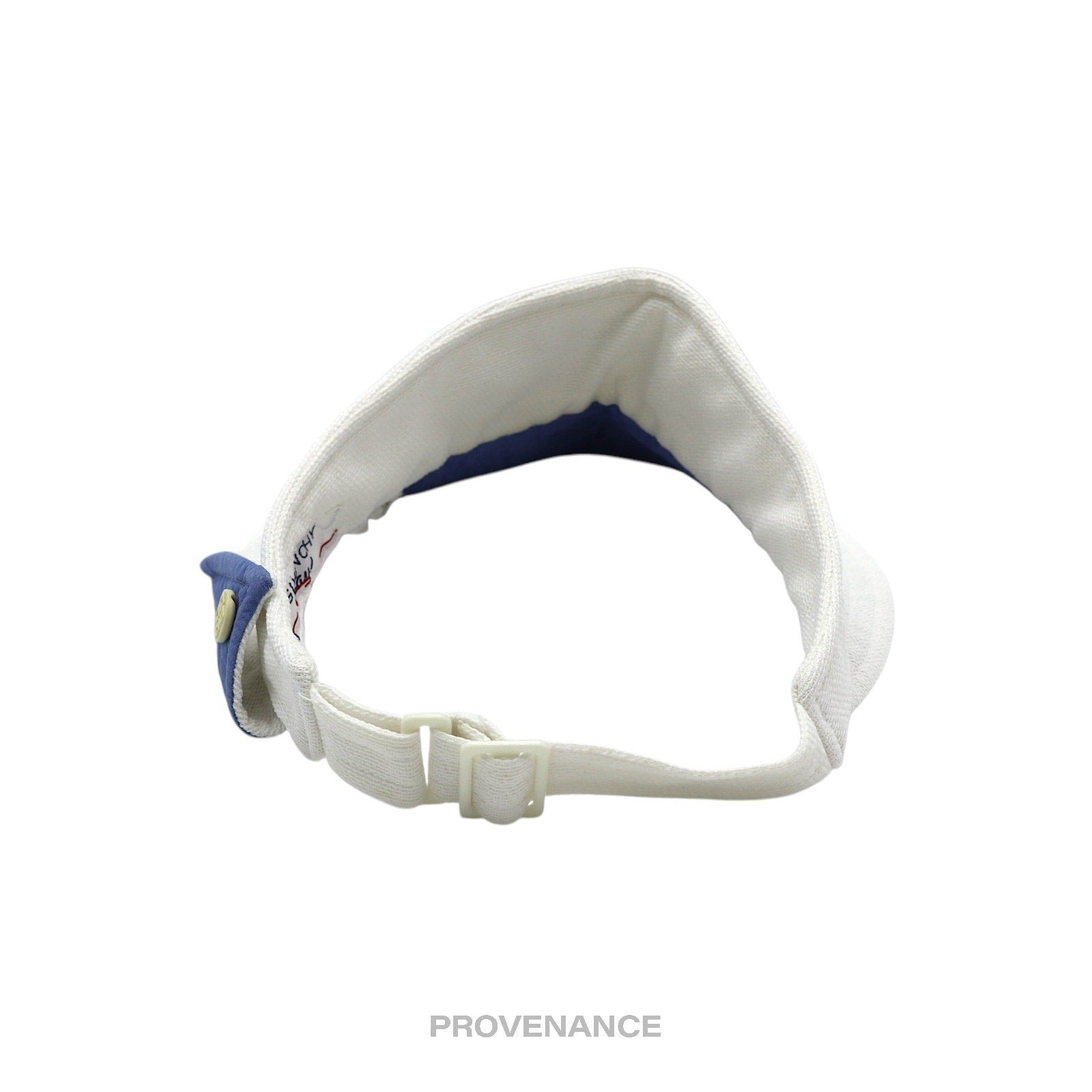 Givenchy Play Logo Embroidered Visor - White/Blue - 7