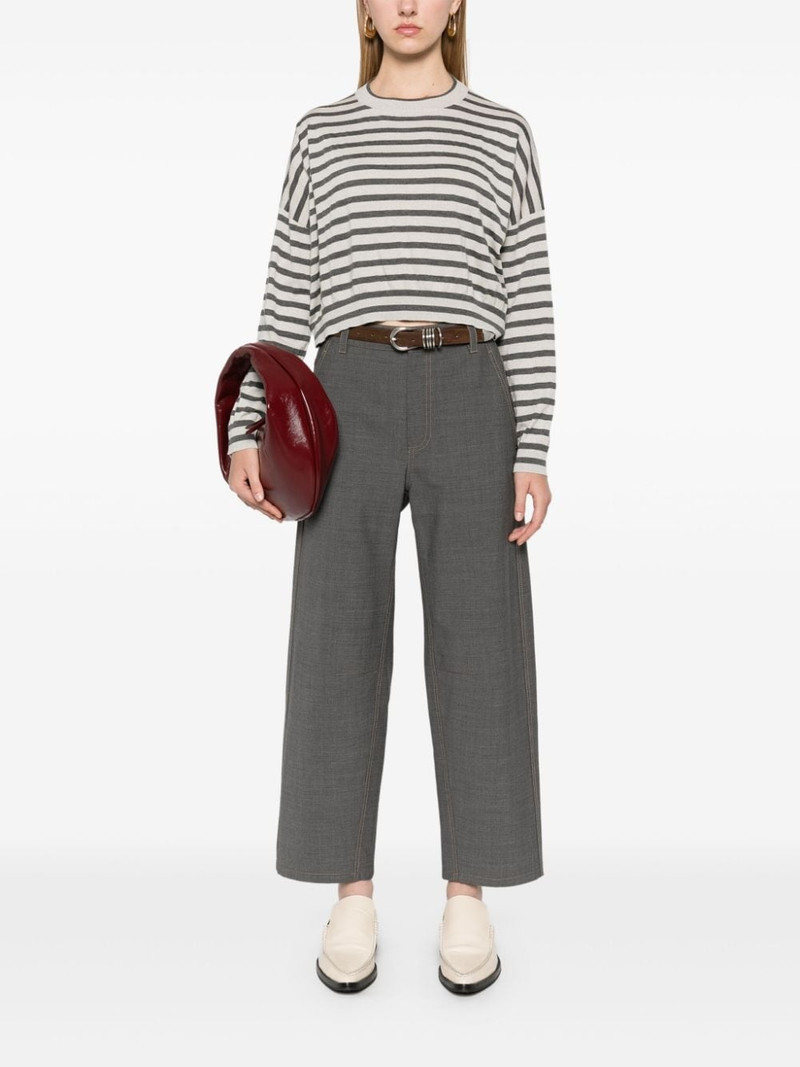 Brunello Cucinelli mélange-effect trousers outlook