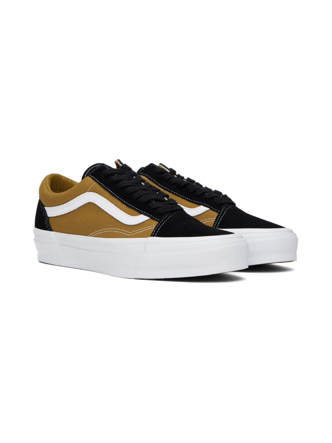 Black & Tan Old Skool Sneakers - 4