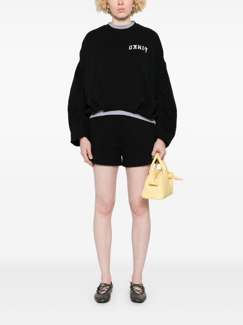 PINKO logo-print track shorts outlook