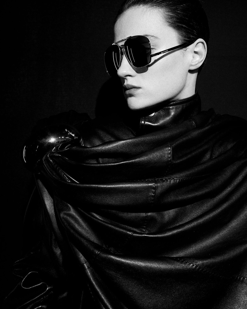 SAINT LAURENT oversized dome scarf ring in metal outlook