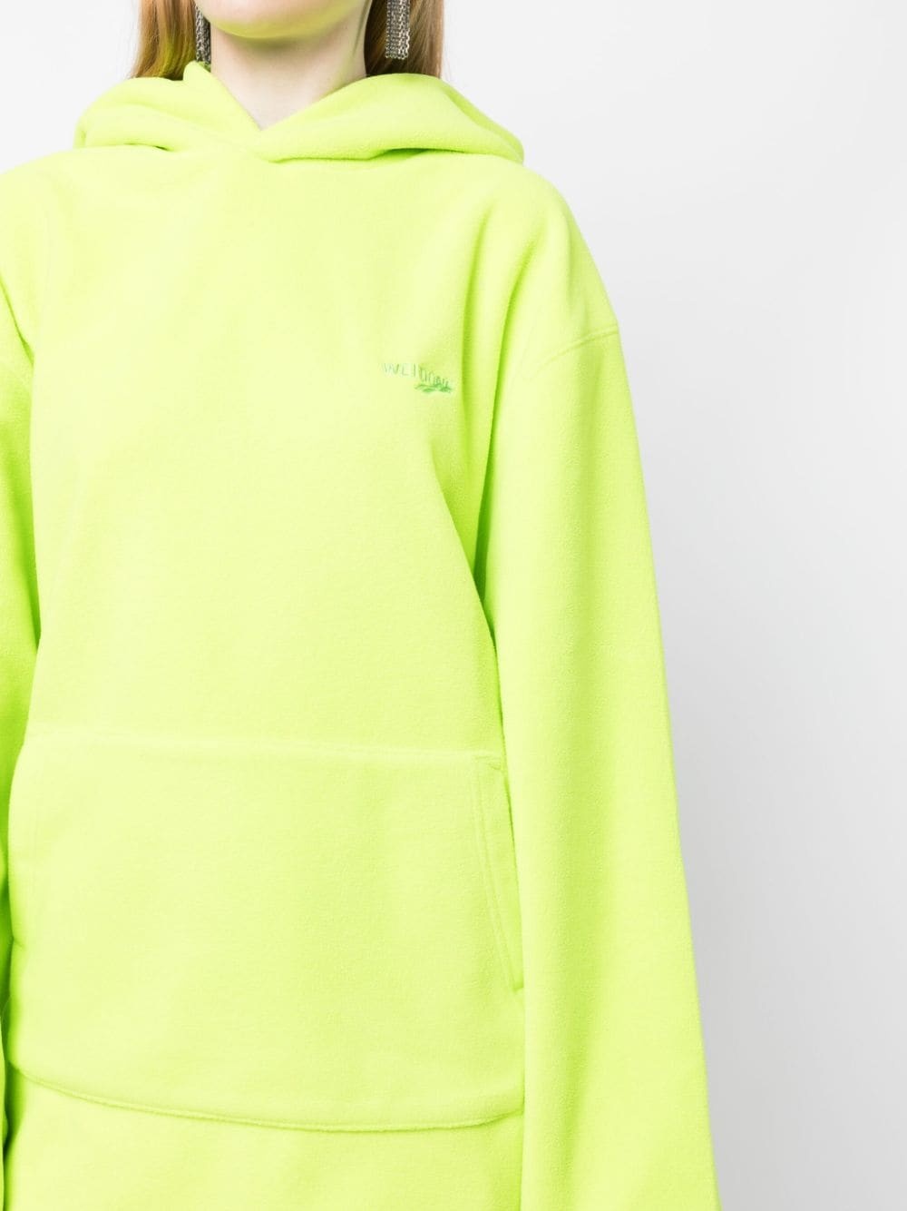 logo-embroidered cotton hoodie - 5