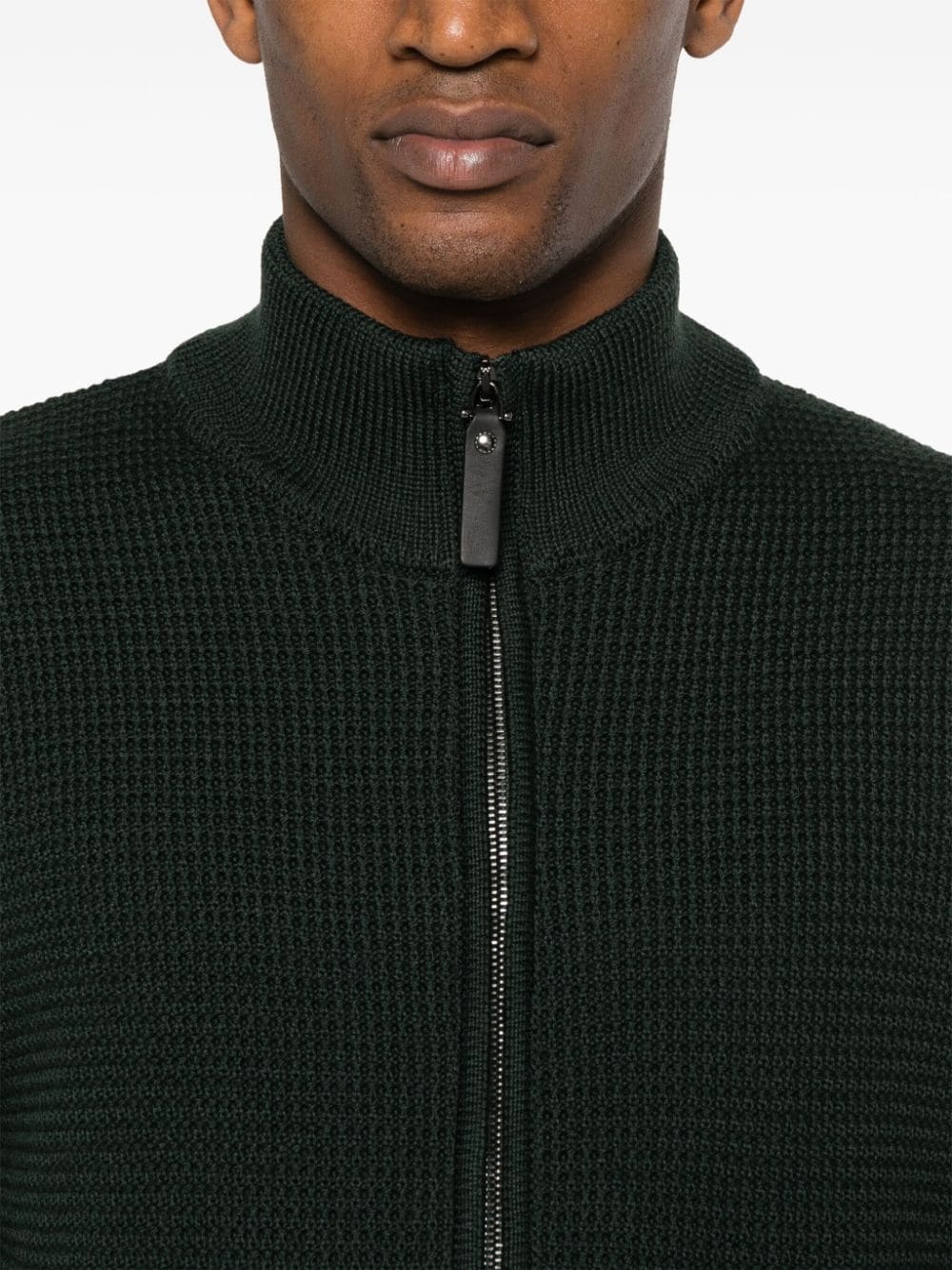 waffle-knit wool cardigan - 5