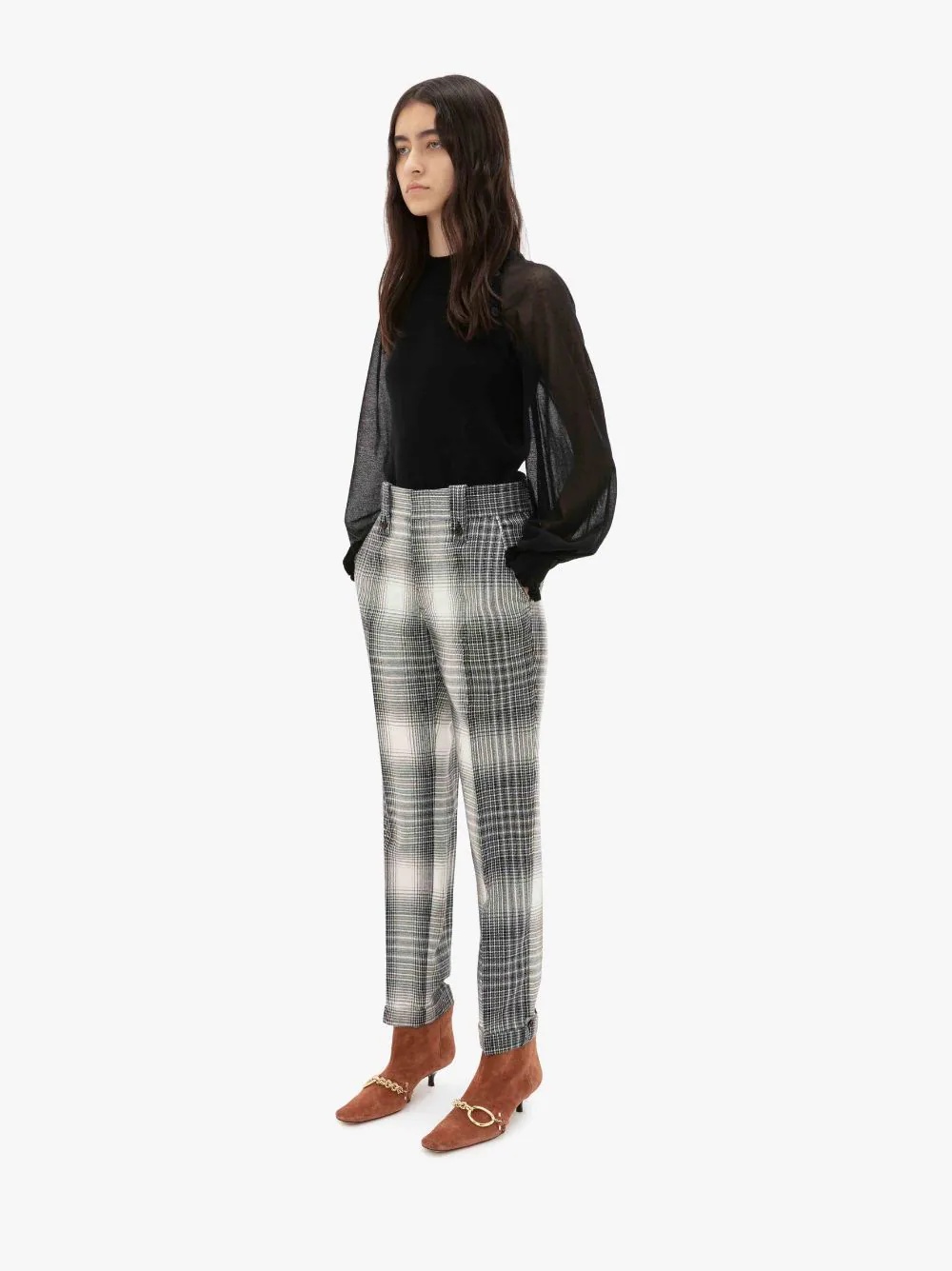 CROPPED SLIM LEG TROUSERS - 3