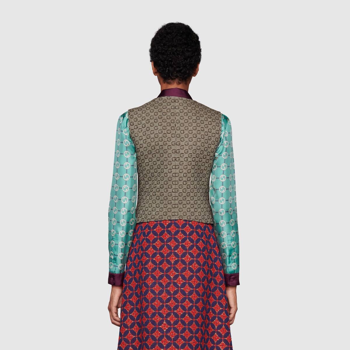 G jacquard wool vest - 4